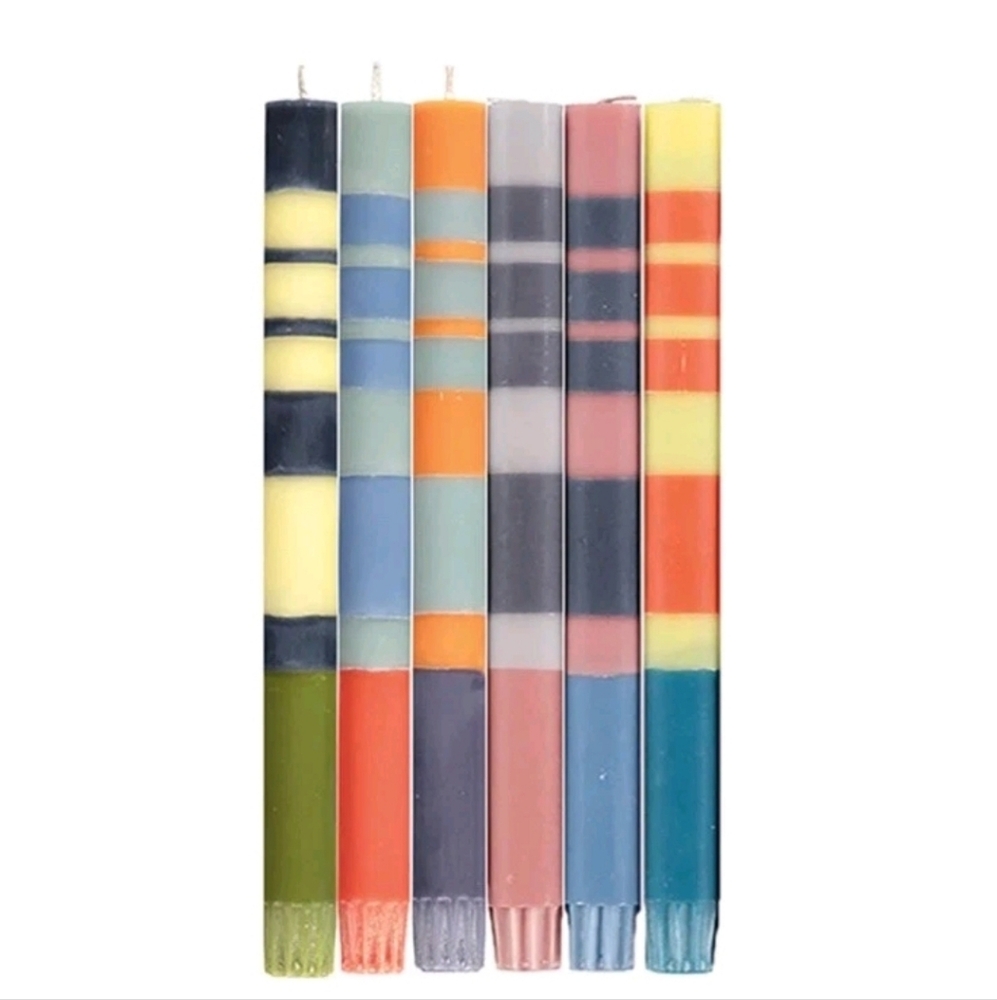 NEW BRITISH COLOUR STANDARD STRIPED ECO CANDLES